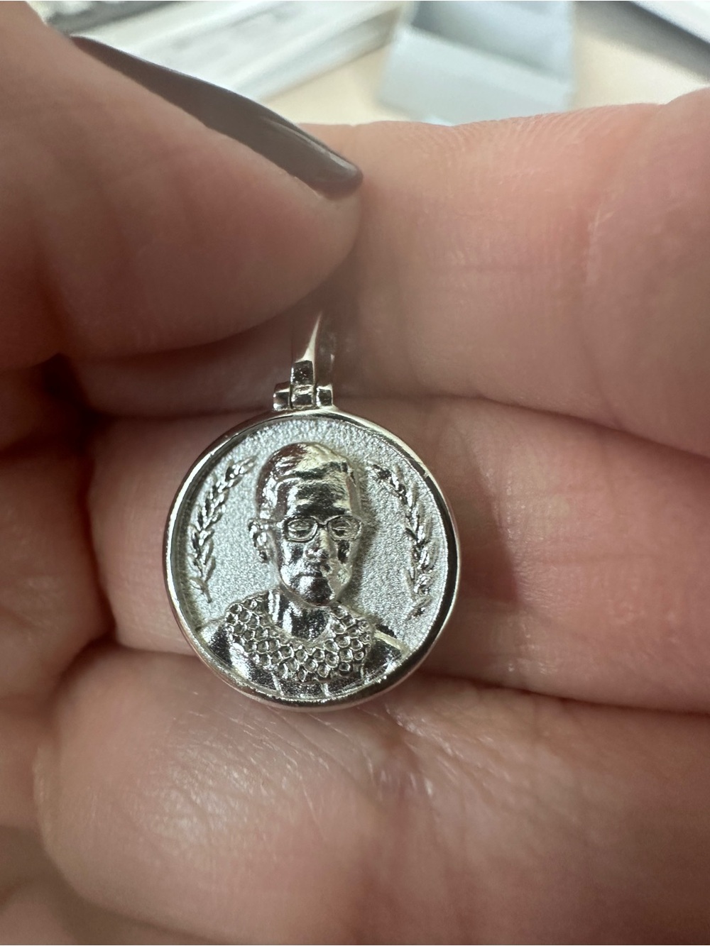 Awe inspired Sterling Silver RBG Goddess Pendant